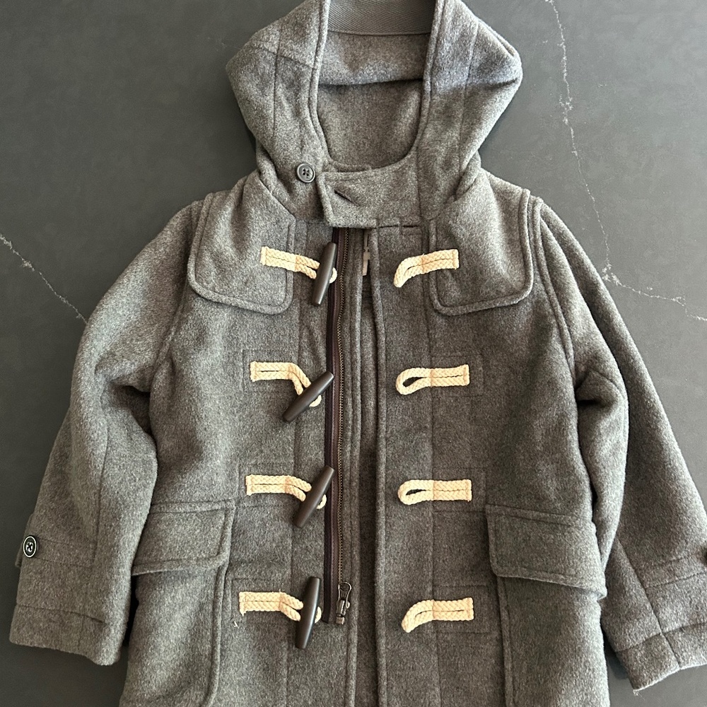 Gap Kids Gray Toggle Coat, Size XS, Dress Coat, Warm Winter Coat